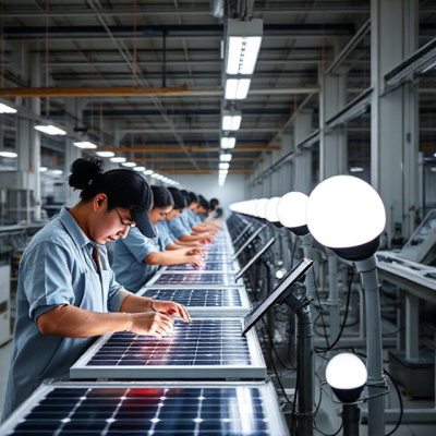 Solar product assembly line