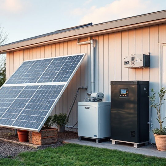 Solar power and battery storage